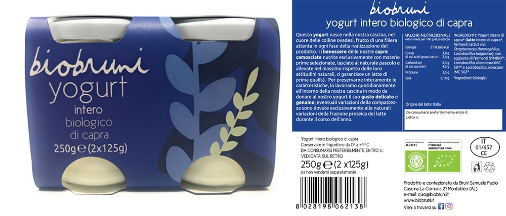 Yogurt di Capra Intero Bianco BIO, 250 g